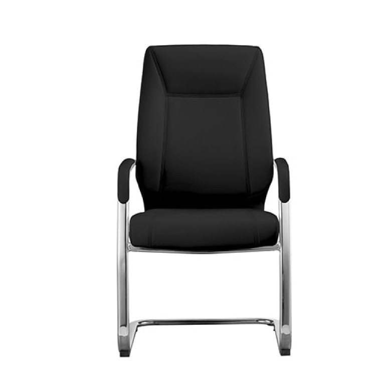 RFG Vinci M Visitor Chair, eco-leather, black, 2 pcs. in a set